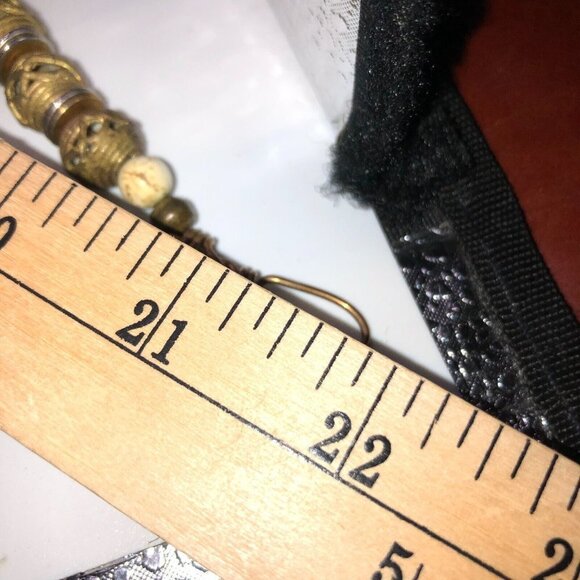 Dramatic Ethiopian Bone Amulets Talismans Bone Wooden Beads Ethnic Necklace - Picture 7 of 8